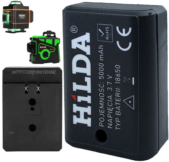Akumulator 5V 3000 mAh Bateria Poziomicy Laserowej Hilda 3D 4D